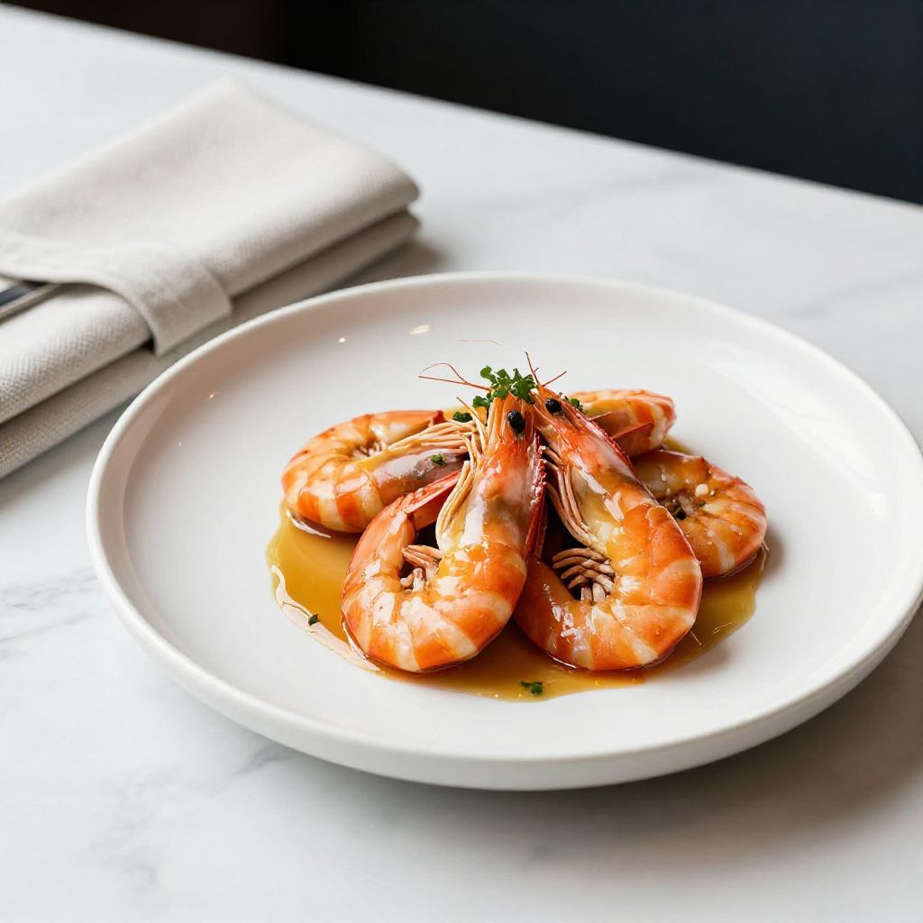 Bourbon Shrimp Finished Dish