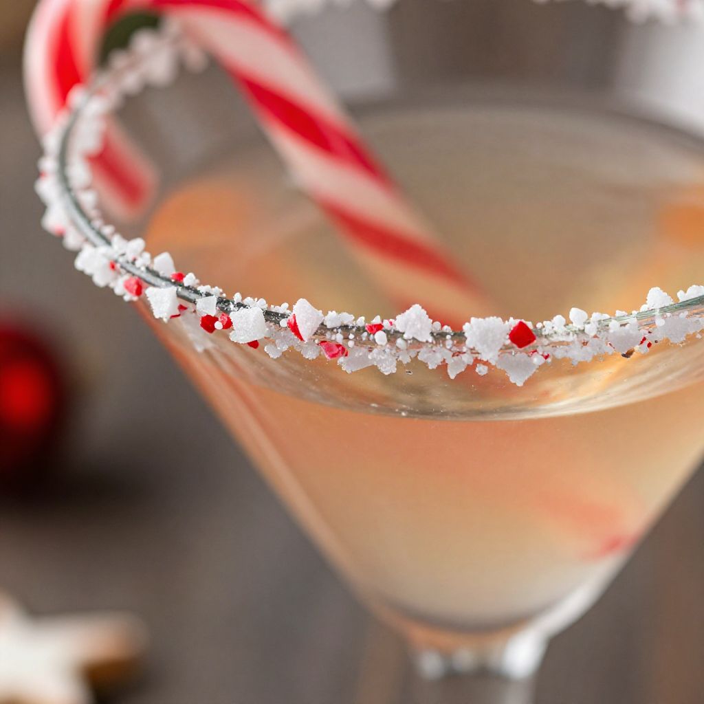 Candy Cane Martini Preparation