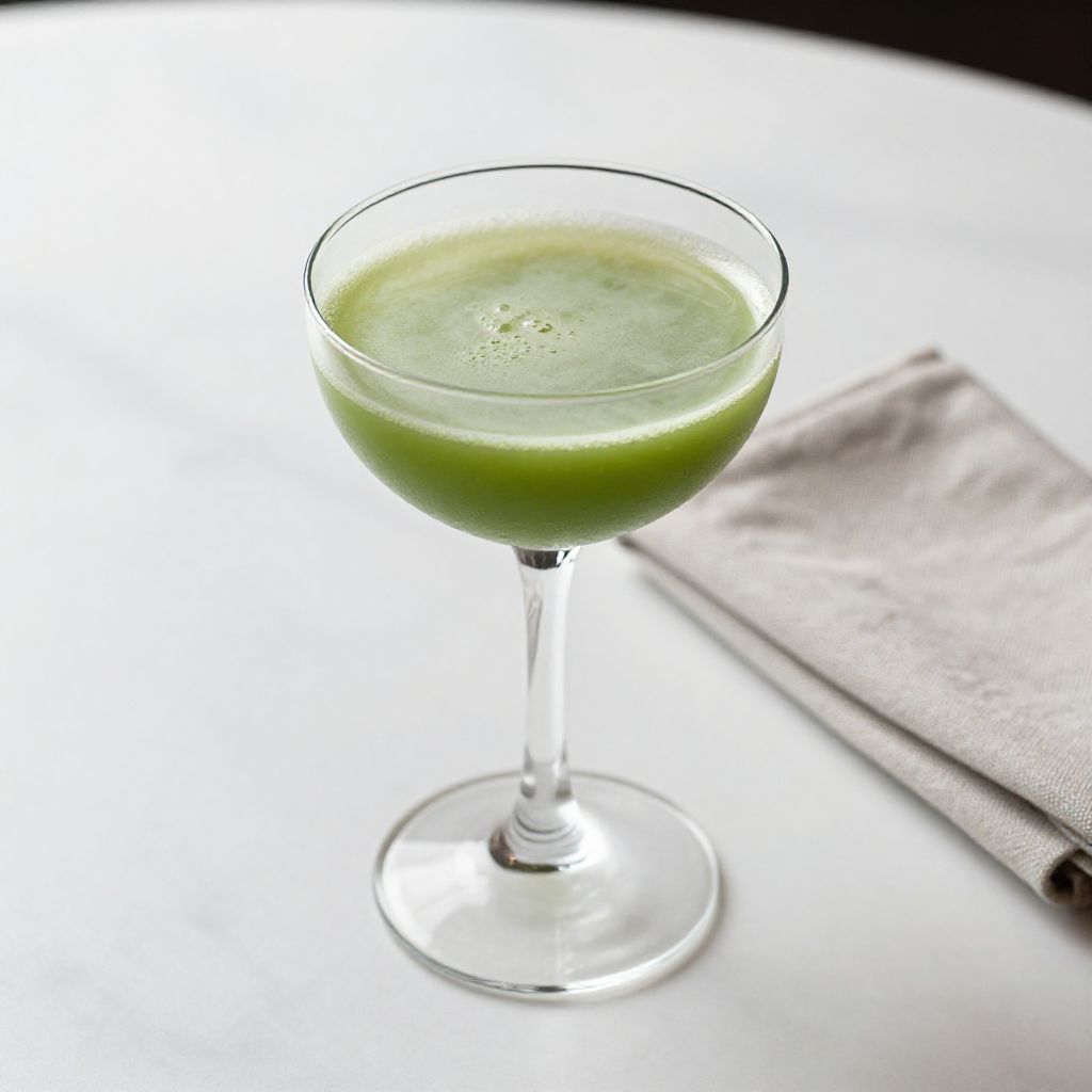 Green Tea Cocktail Presentation