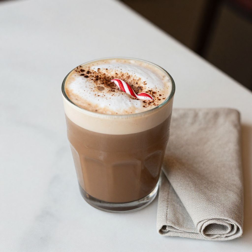 Peppermint Mocha Coffee Presentation