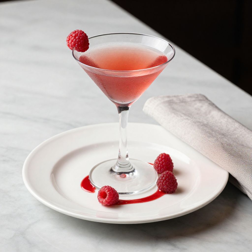 Raspberry Lemon Drop Martini Preparation