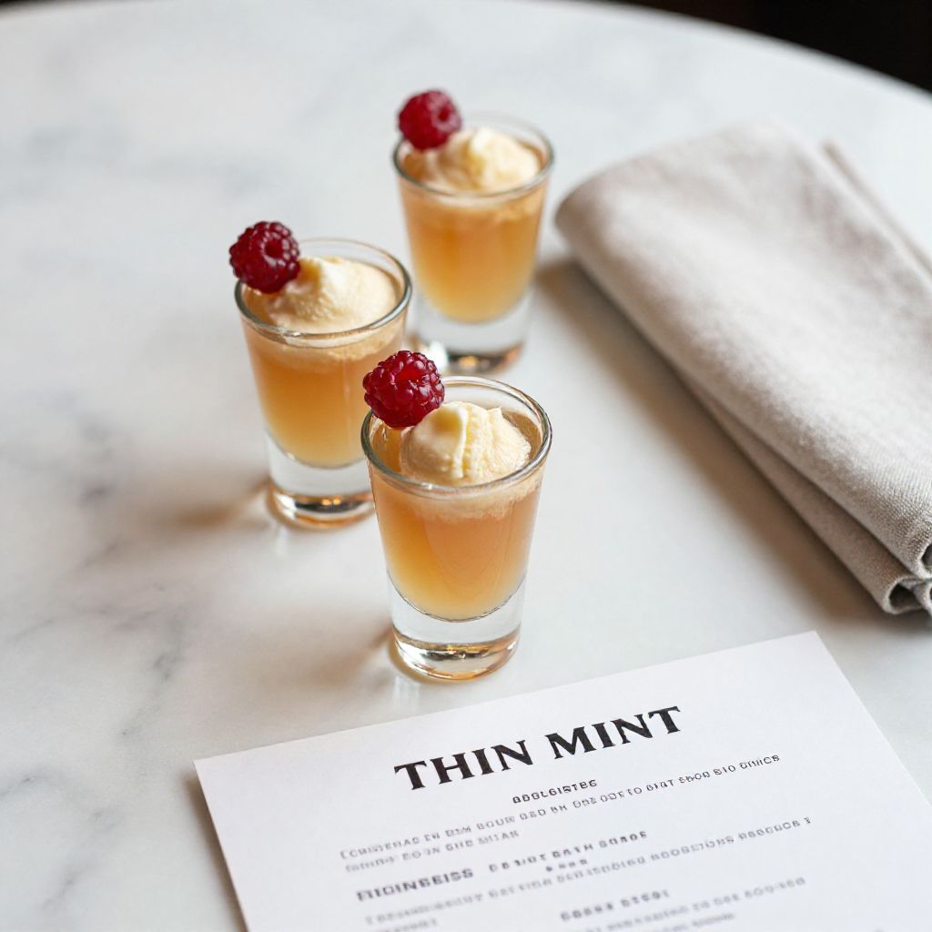 Thin Mint Shot Garnished